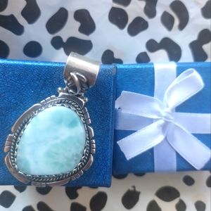 SOLD Sterling Silver / Larimar Pendent